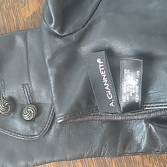 A Giannetti leather gloves NWOT - Picture 3 of 5